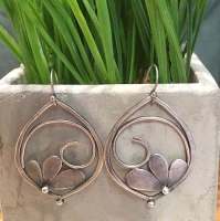 Sterling Silver earrings by Massachusetts artist Julia Britell